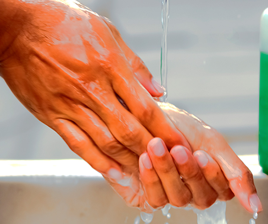 Handen wassen